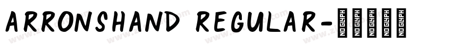 ArronsHand Regular字体转换